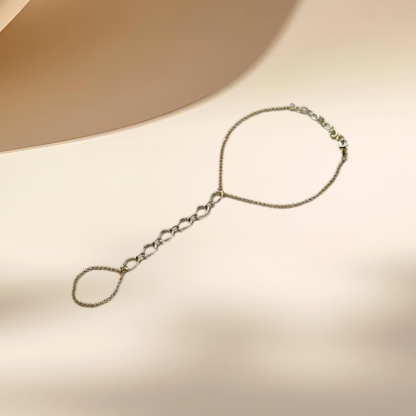 18k Gold Filled Diamond Cut Fancy Hand Chain