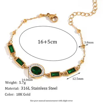 Multi Style 18K Gold Plated Steel Chain Stackable Bracelets - Fgs