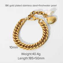 Multi Style 18K Gold Plated Steel Chain Stackable Bracelets - Fgs