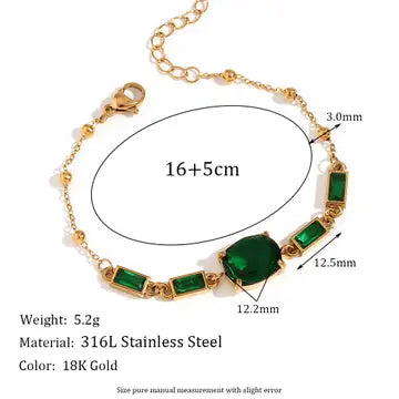 Multi Style 18K Gold Plated Steel Chain Stackable Bracelets - Fgs
