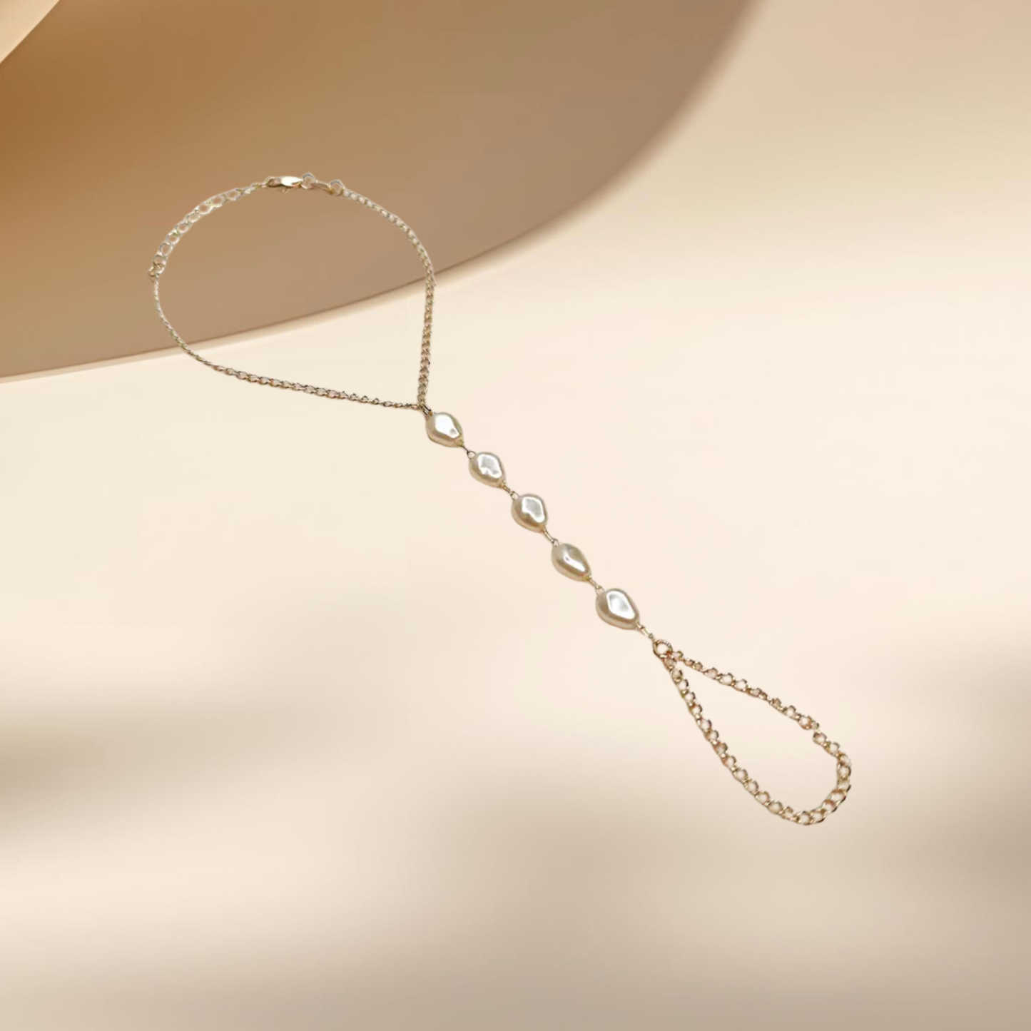 Baroque Pearl Hand Chain