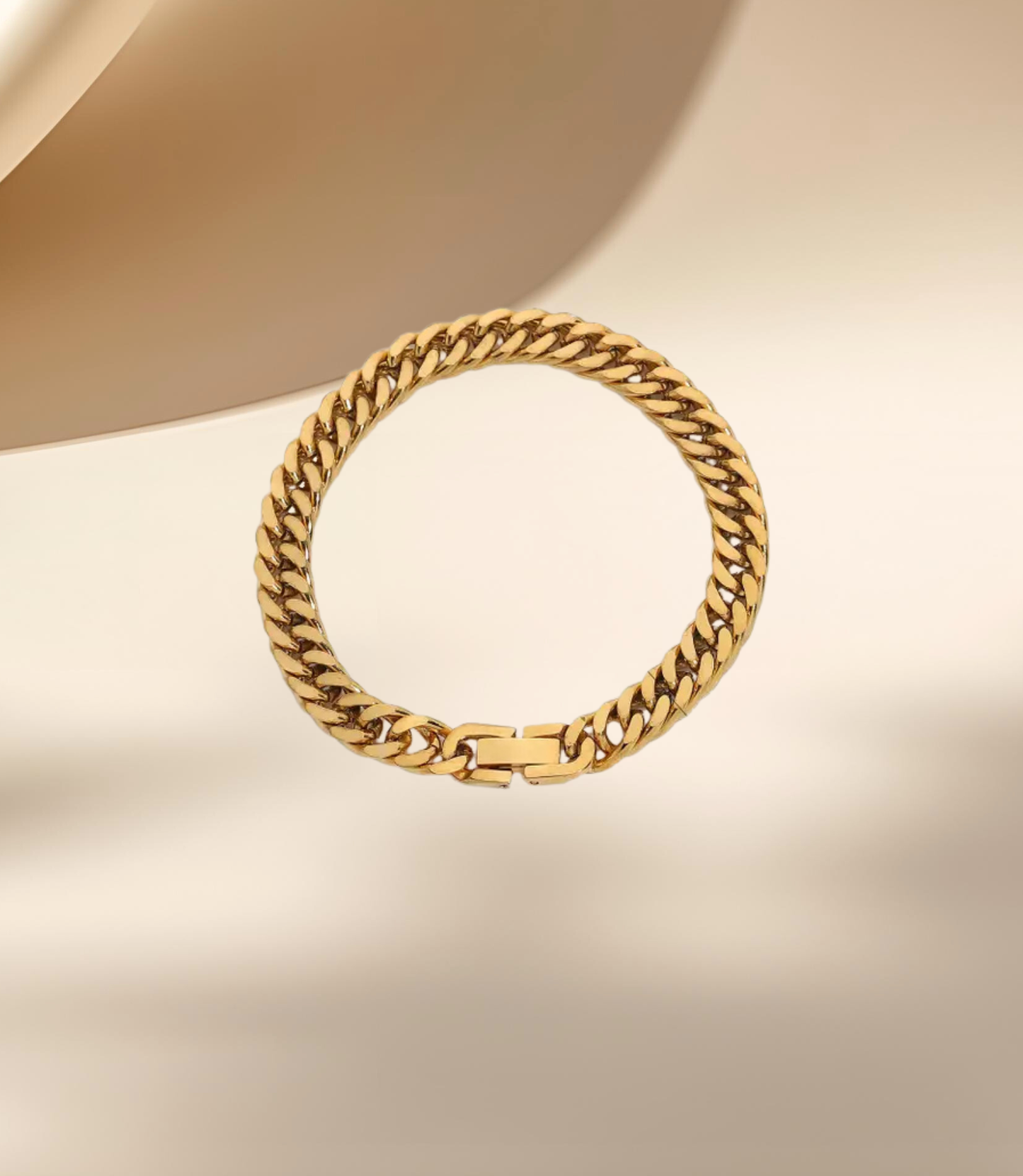 Multi Style 18K Gold Plated Steel Chain Stackable Bracelets - Fgs
