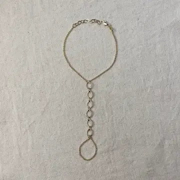 18k Gold Filled Diamond Cut Fancy Hand Chain